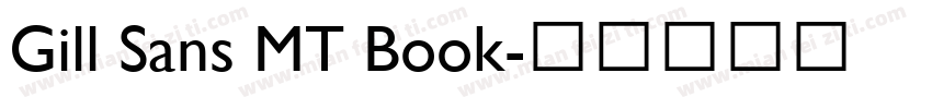 Gill Sans MT Book字体转换